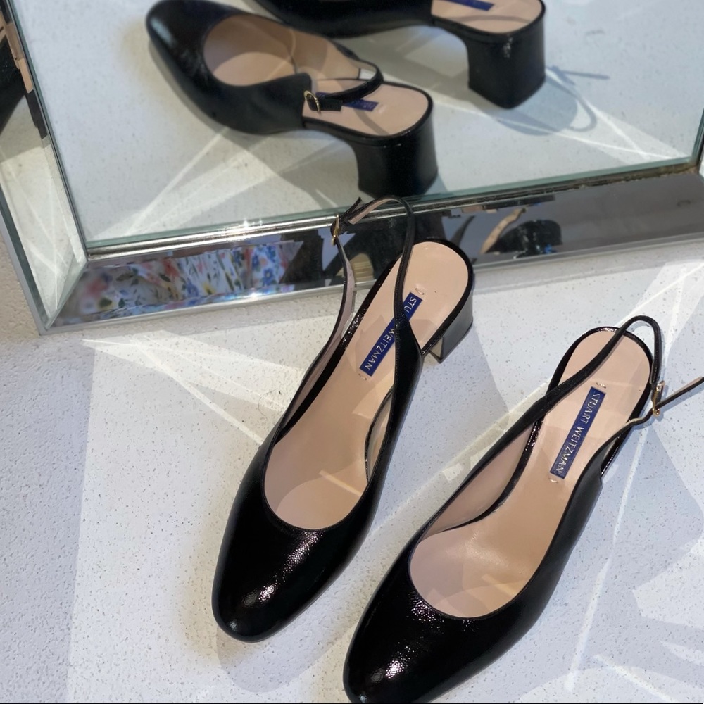 Stuart Weitzman Slingback Block Heels, size 8.5